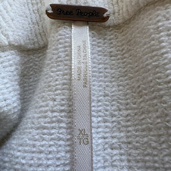Free People Ottoman Slouchy Tunic Sweater Powder White XL Extra Large Oversized - Picture 5 of 8